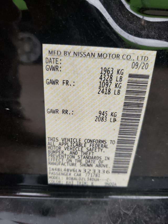 Photo 9 VIN: 1N4BL4BV6LN323336 - NISSAN ALTIMA S 