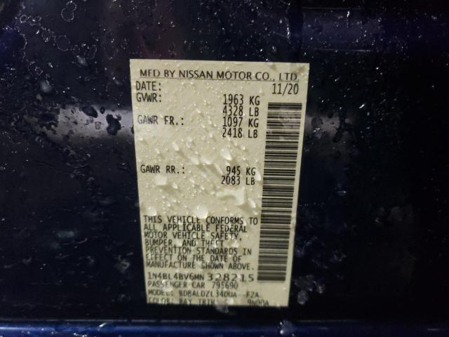 Photo 9 VIN: 1N4BL4BV6MN328215 - NISSAN ALTIMA S 