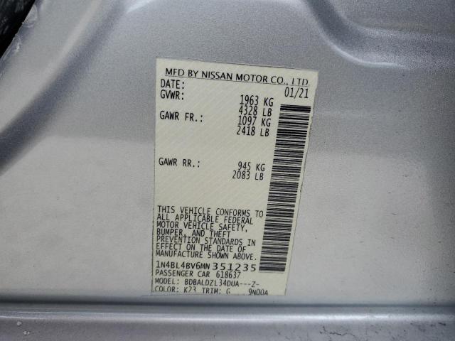 Photo 10 VIN: 1N4BL4BV6MN351235 - NISSAN ALTIMA 