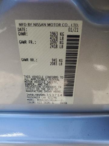 Photo 11 VIN: 1N4BL4BV6MN353714 - NISSAN ALTIMA S 