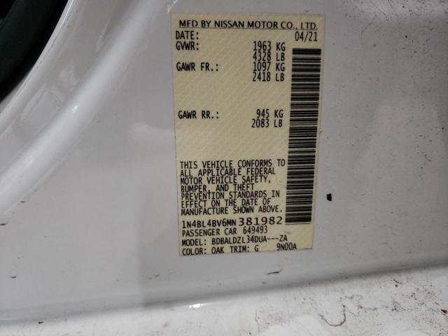 Photo 11 VIN: 1N4BL4BV6MN381982 - NISSAN ALTIMA 