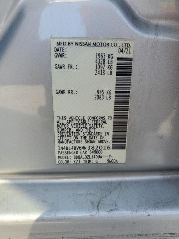 Photo 11 VIN: 1N4BL4BV6MN382016 - NISSAN ALTIMA S 