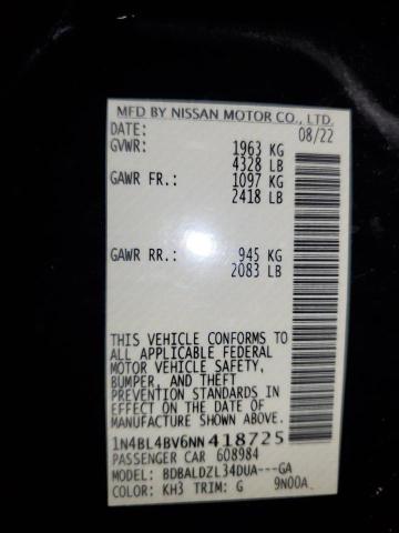 Photo 11 VIN: 1N4BL4BV6NN418725 - NISSAN ALTIMA S 