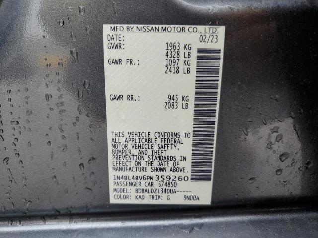 Photo 11 VIN: 1N4BL4BV6PN359260 - NISSAN ALTIMA 