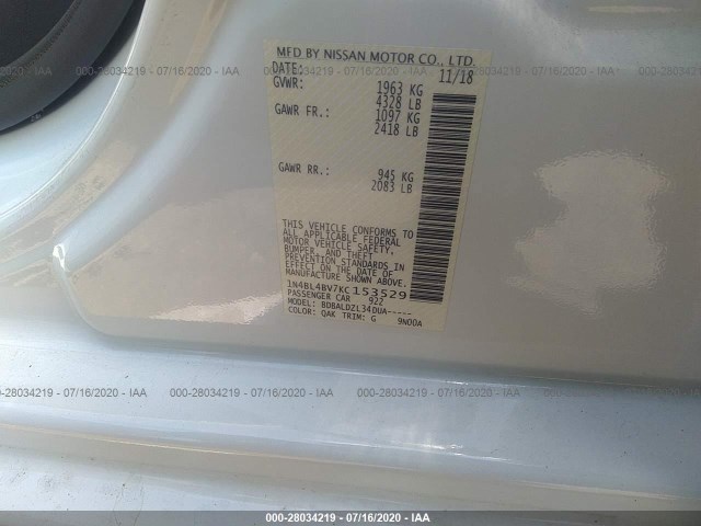 Photo 8 VIN: 1N4BL4BV7KC153529 - NISSAN ALTIMA 