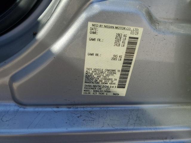 Photo 12 VIN: 1N4BL4BV7KC206343 - NISSAN ALTIMA S 