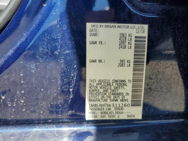 Photo 11 VIN: 1N4BL4BV7KN311260 - NISSAN ALTIMA 