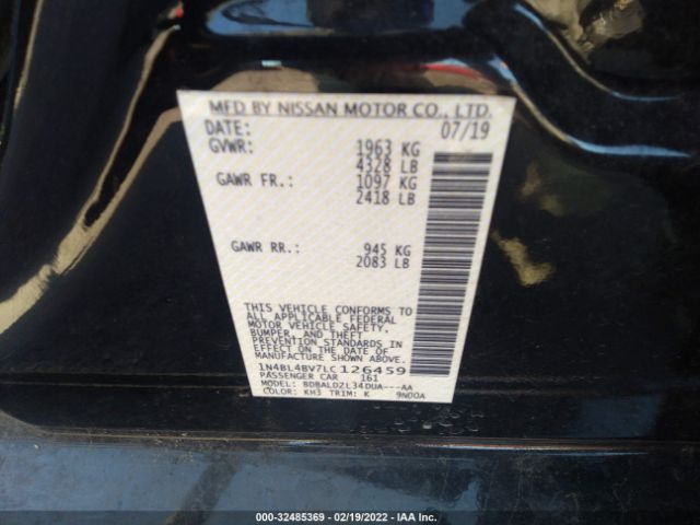 Photo 8 VIN: 1N4BL4BV7LC126459 - NISSAN ALTIMA 