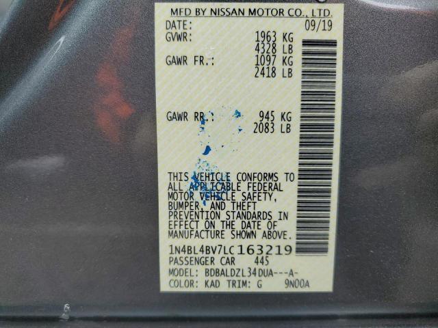 Photo 11 VIN: 1N4BL4BV7LC163219 - NISSAN ALTIMA S 