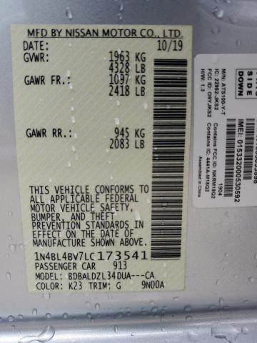 Photo 11 VIN: 1N4BL4BV7LC173541 - NISSAN ALTIMA S 