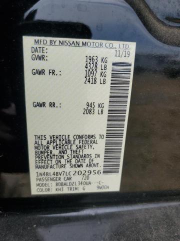 Photo 11 VIN: 1N4BL4BV7LC202956 - NISSAN ALTIMA S 