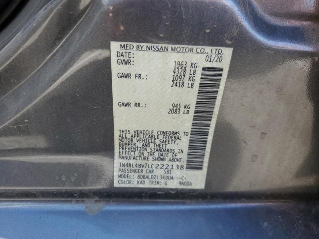 Photo 11 VIN: 1N4BL4BV7LC222138 - NISSAN ALTIMA S 