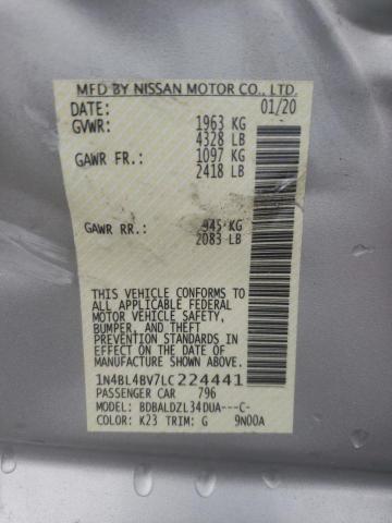 Photo 11 VIN: 1N4BL4BV7LC224441 - NISSAN ALTIMA S 