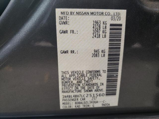 Photo 9 VIN: 1N4BL4BV7LC251560 - NISSAN ALTIMA S 