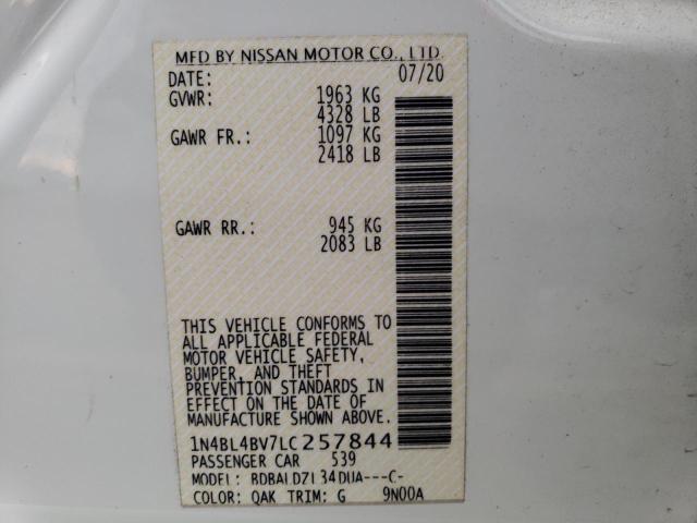 Photo 11 VIN: 1N4BL4BV7LC257844 - NISSAN ALTIMA S 