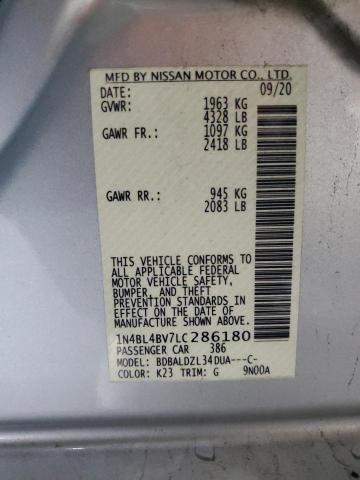 Photo 11 VIN: 1N4BL4BV7LC286180 - NISSAN ALTIMA S 