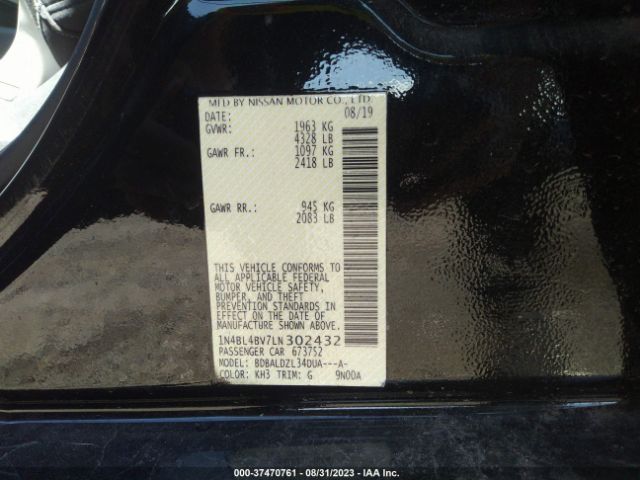 Photo 8 VIN: 1N4BL4BV7LN302432 - NISSAN ALTIMA 