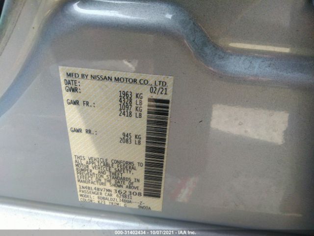 Photo 8 VIN: 1N4BL4BV7MN362308 - NISSAN ALTIMA 