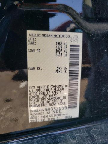 Photo 12 VIN: 1N4BL4BV7NN352959 - NISSAN ALTIMA S 