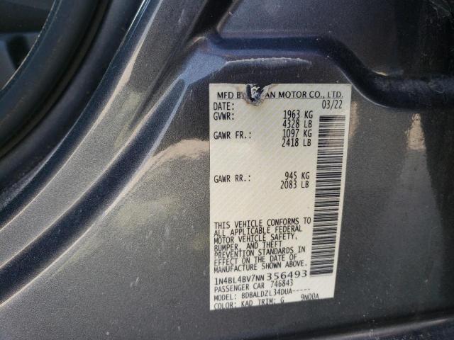 Photo 11 VIN: 1N4BL4BV7NN356493 - NISSAN ALTIMA S 