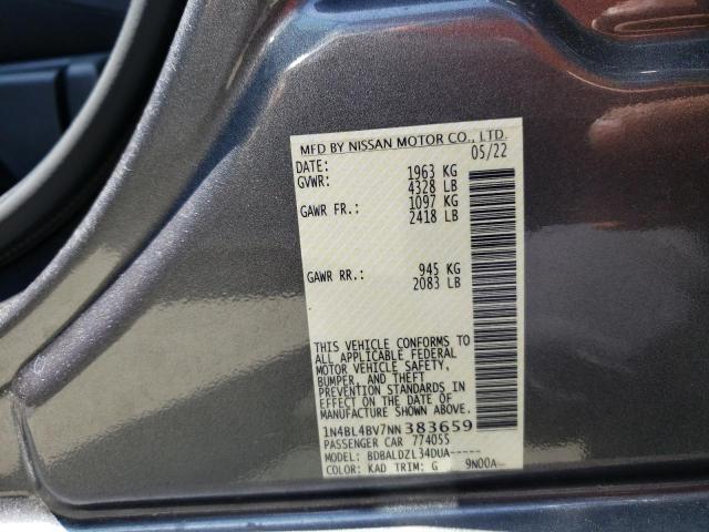 Photo 11 VIN: 1N4BL4BV7NN383659 - NISSAN ALTIMA 