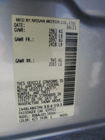 Photo 12 VIN: 1N4BL4BV7PN384393 - NISSAN ALTIMA S 