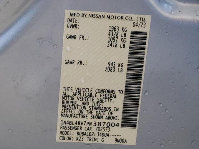 Photo 12 VIN: 1N4BL4BV7PN387004 - NISSAN ALTIMA 