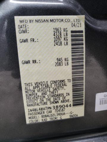 Photo 11 VIN: 1N4BL4BV7PN389044 - NISSAN ALTIMA 