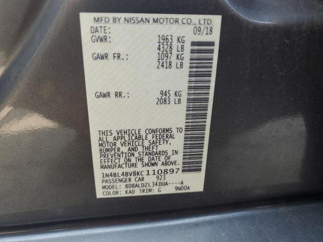 Photo 11 VIN: 1N4BL4BV8KC110897 - NISSAN ALTIMA 