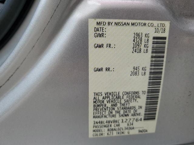 Photo 11 VIN: 1N4BL4BV8KC127764 - NISSAN ALTIMA S 