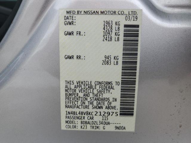 Photo 11 VIN: 1N4BL4BV8KC212975 - NISSAN ALTIMA 