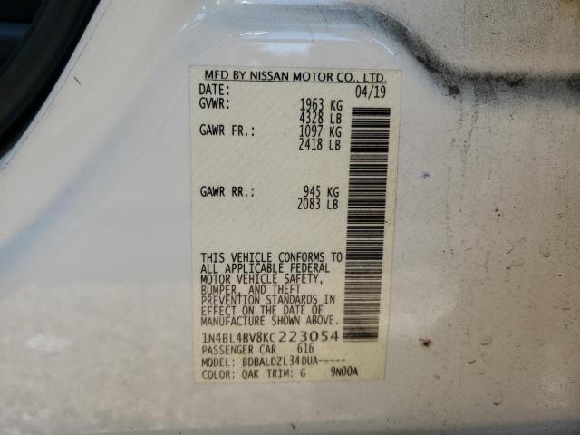 Photo 12 VIN: 1N4BL4BV8KC223054 - NISSAN ALTIMA S 