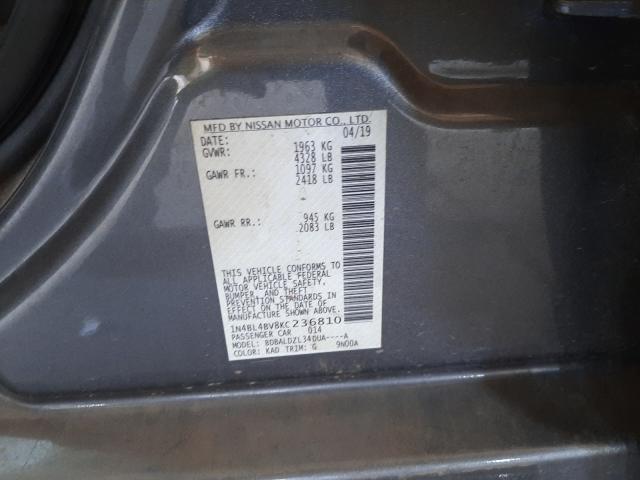 Photo 9 VIN: 1N4BL4BV8KC236810 - NISSAN ALTIMA S 