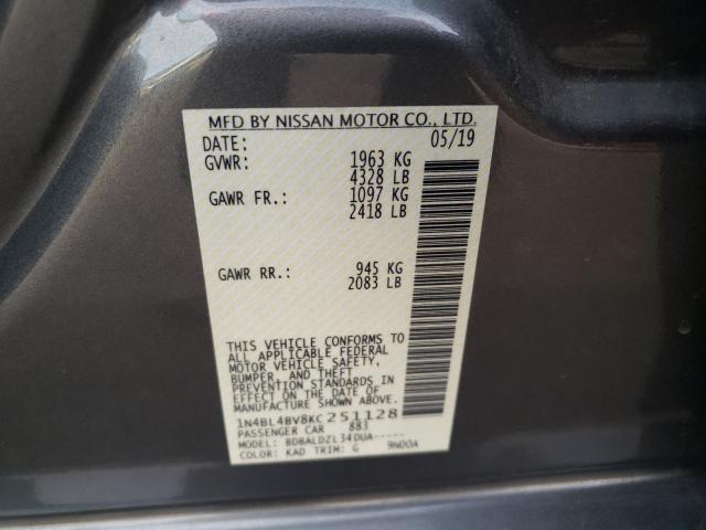 Photo 9 VIN: 1N4BL4BV8KC251128 - NISSAN ALTIMA S 