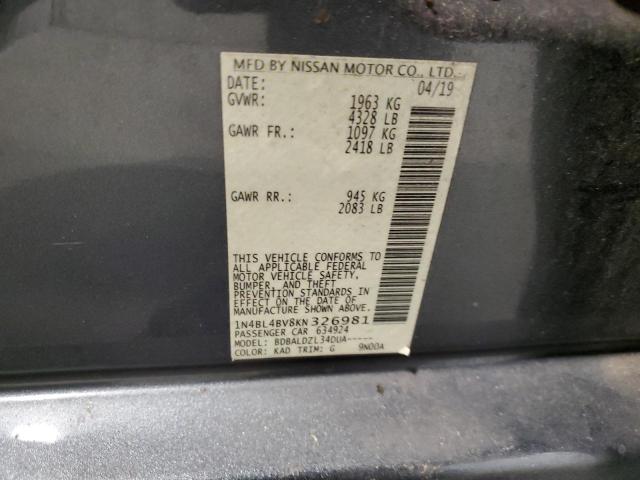 Photo 11 VIN: 1N4BL4BV8KN326981 - NISSAN ALTIMA S 