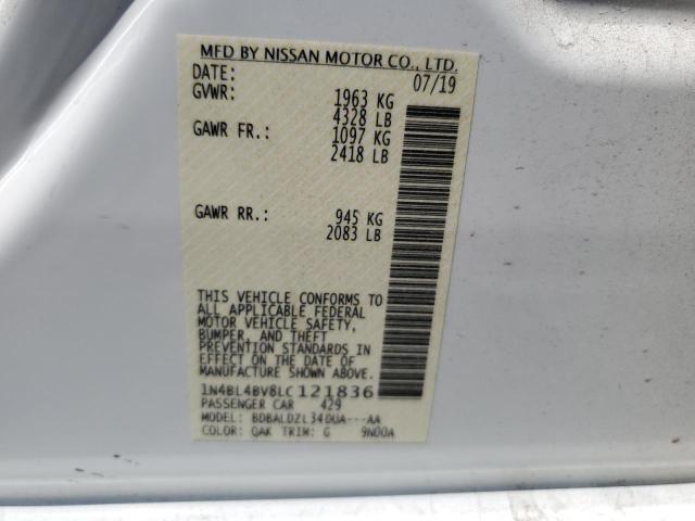 Photo 11 VIN: 1N4BL4BV8LC121836 - NISSAN ALTIMA S 