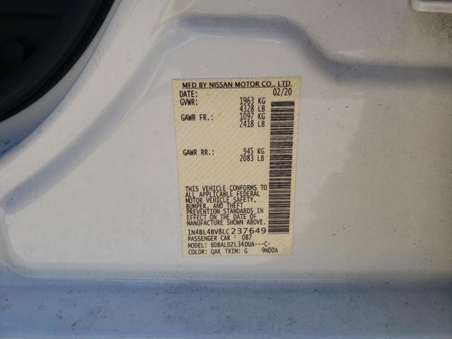 Photo 9 VIN: 1N4BL4BV8LC237649 - NISSAN ALTIMA S 