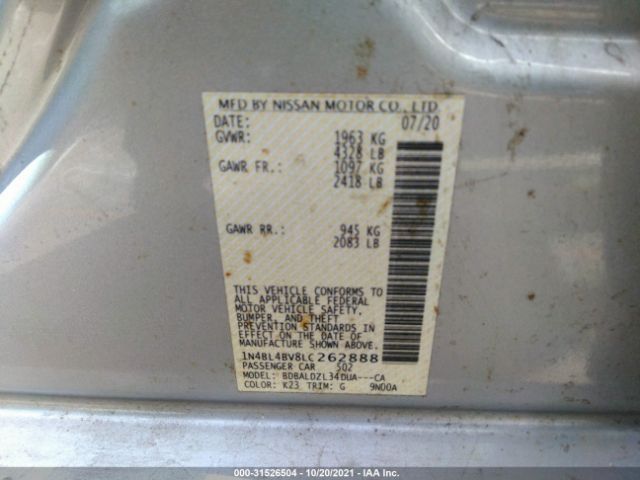 Photo 8 VIN: 1N4BL4BV8LC262888 - NISSAN ALTIMA 