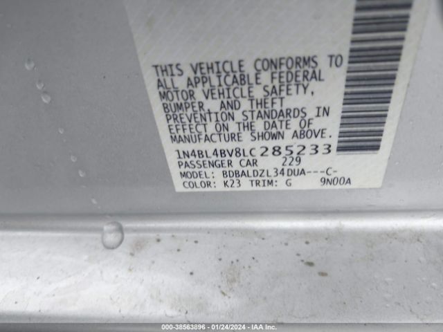 Photo 8 VIN: 1N4BL4BV8LC285233 - NISSAN ALTIMA 