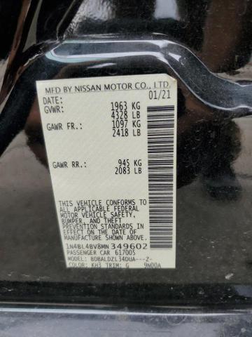 Photo 11 VIN: 1N4BL4BV8MN349602 - NISSAN ALTIMA S 