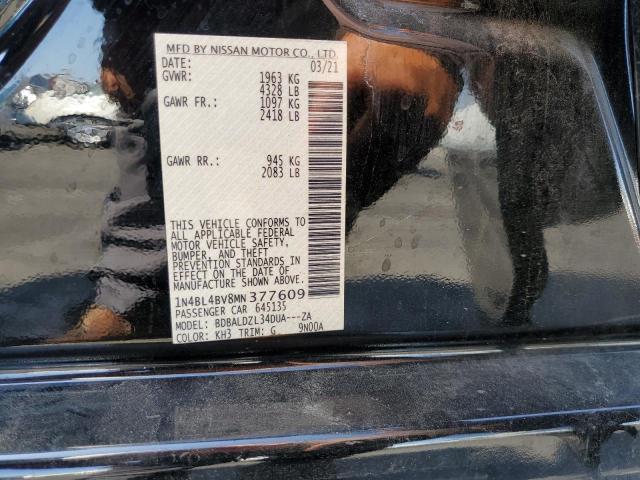 Photo 9 VIN: 1N4BL4BV8MN377609 - NISSAN ALTIMA S 