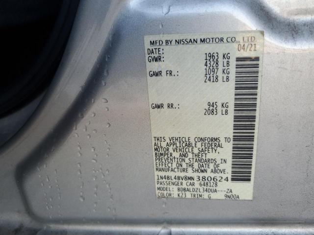 Photo 12 VIN: 1N4BL4BV8MN380624 - NISSAN ALTIMA S 