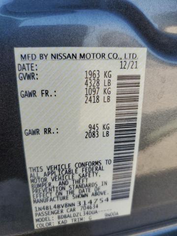 Photo 9 VIN: 1N4BL4BV8NN314754 - NISSAN ALTIMA S 