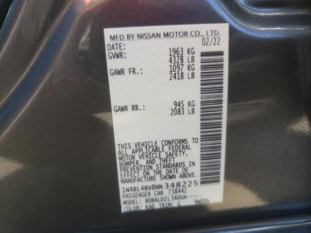 Photo 9 VIN: 1N4BL4BV8NN348225 - NISSAN ALTIMA S 