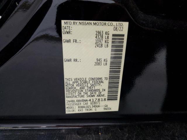 Photo 11 VIN: 1N4BL4BV8NN417818 - NISSAN ALTIMA S 