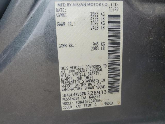 Photo 12 VIN: 1N4BL4BV8PN328933 - NISSAN ALTIMA S 