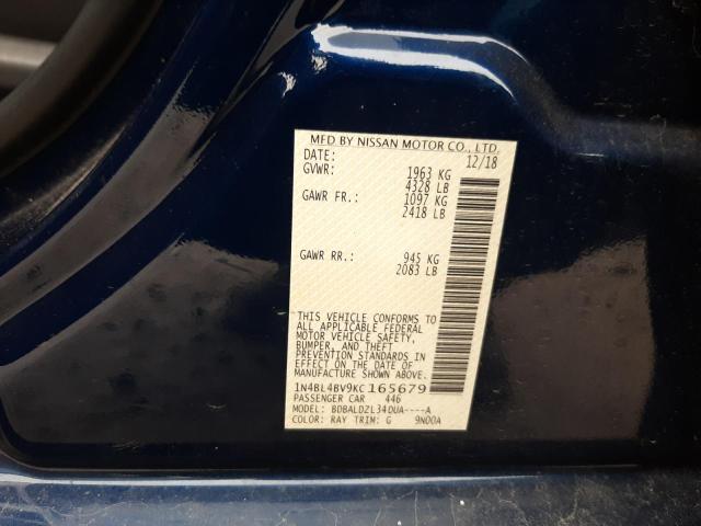 Photo 11 VIN: 1N4BL4BV9KC165679 - NISSAN ALTIMA 