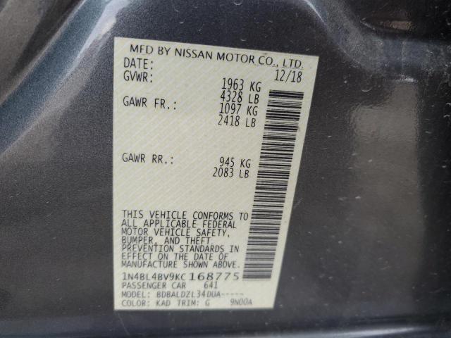 Photo 11 VIN: 1N4BL4BV9KC168775 - NISSAN ALTIMA S 