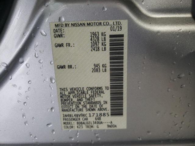 Photo 9 VIN: 1N4BL4BV9KC171885 - NISSAN ALTIMA S 