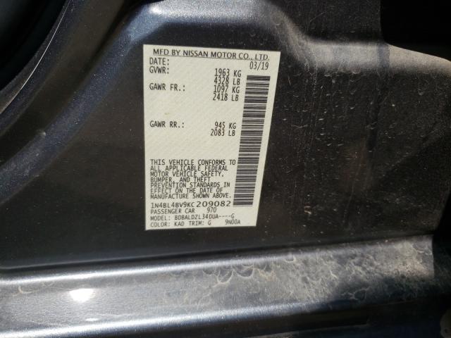 Photo 9 VIN: 1N4BL4BV9KC209082 - NISSAN ALTIMA S 